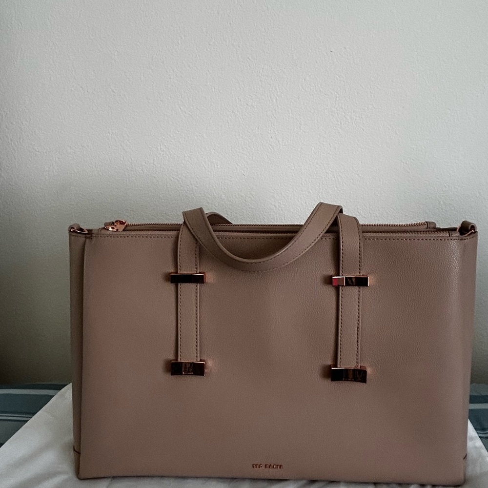 Ted Baker Beige Satchel with Copper Details